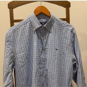 Vineyard Vines - Size Large - Blue Gingham